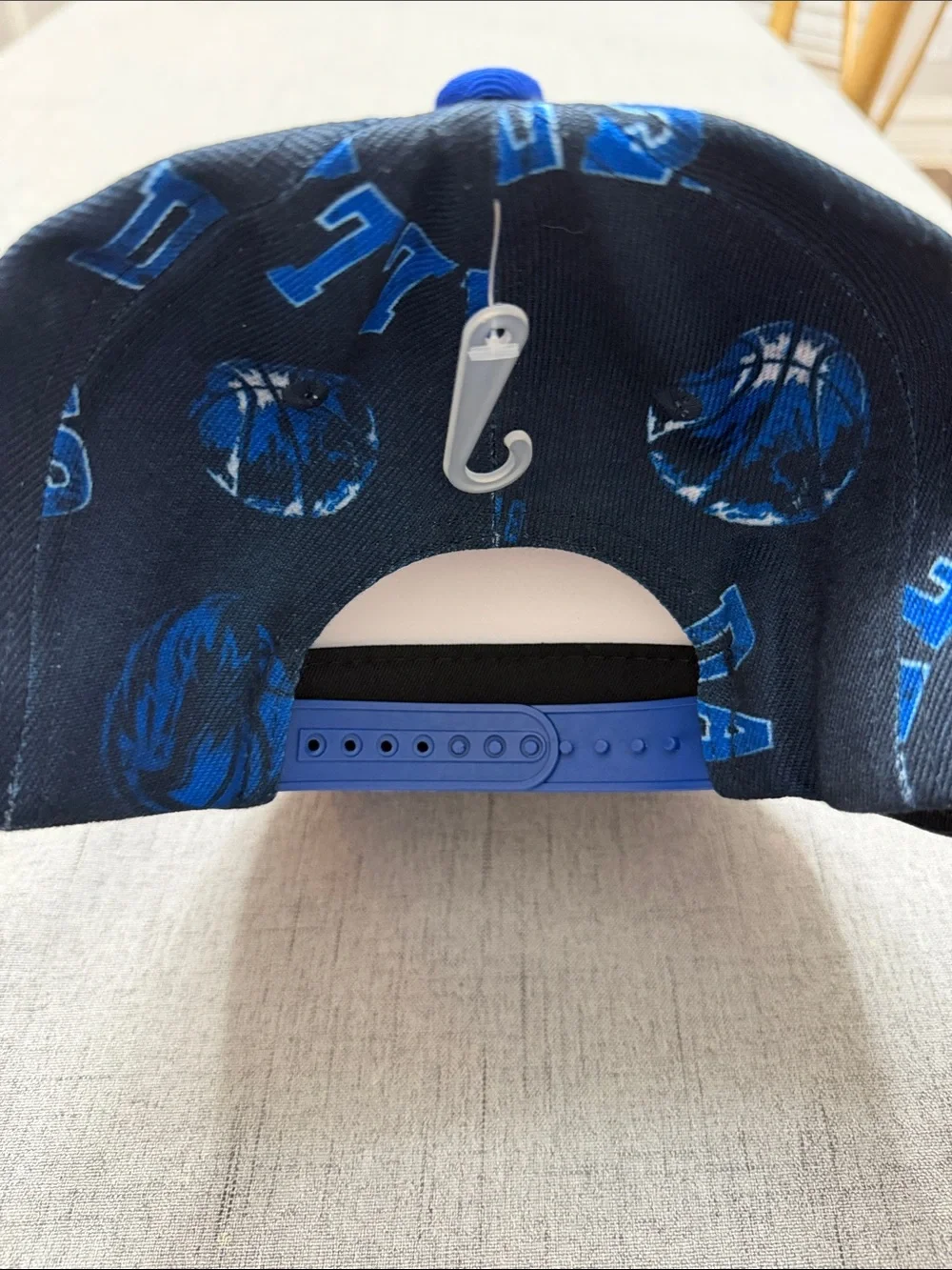 NBA Dallas Mavericks Youth Black & Blue Allover Logo Snapback Hat